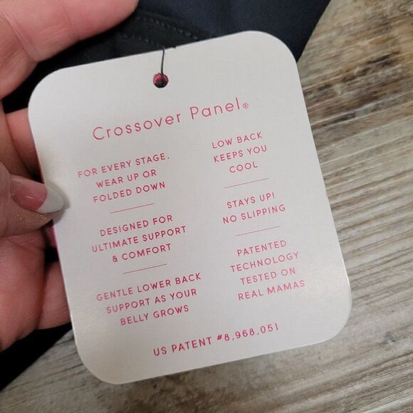 NEW Size 14 Isabel Maternity Bermuda Black Jean Shorts Crossover‎ Panel Black - Picture 14 of 16